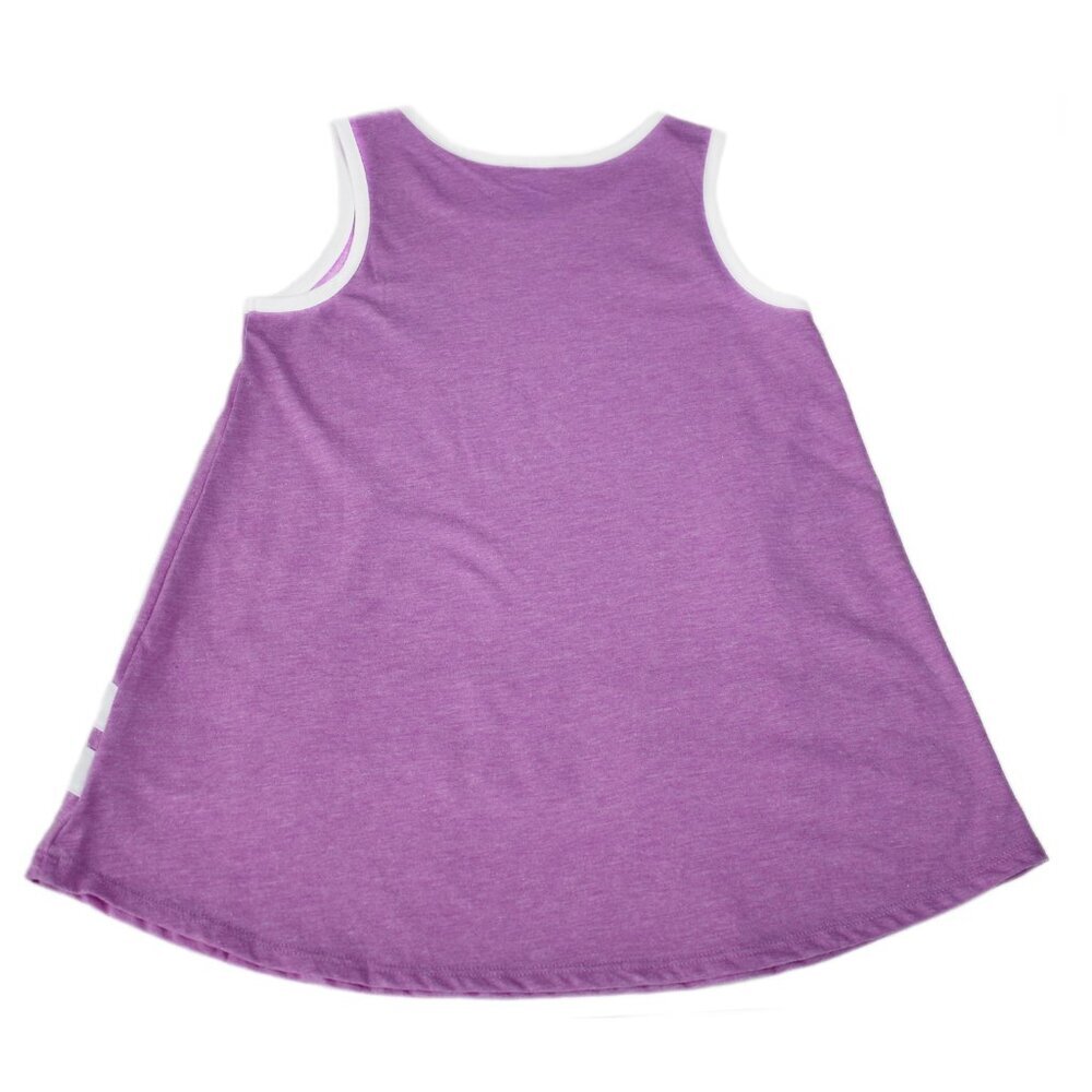Justice Girls 2-Pc Set Pink Hoodie Sweatshirt Silver Logo Purple Tank Size 10 - Picture 7 of 7